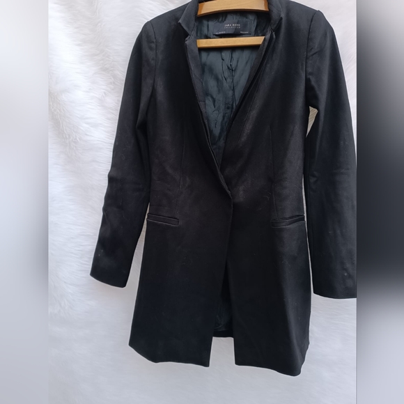 Zara Basic Black Trench Coat - Picture 5 of 10